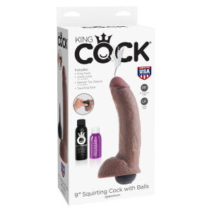 DONG  SQUIRTING KC 9 INCH COCK BROWN