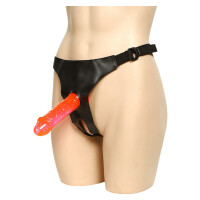 CROTCHLESS STRAP-ON  HARNESS/2 DONGS
