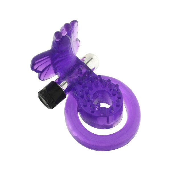 ANELLI FALLICI COCK&amp;BALL BUTTERFLY JELLY VIBE