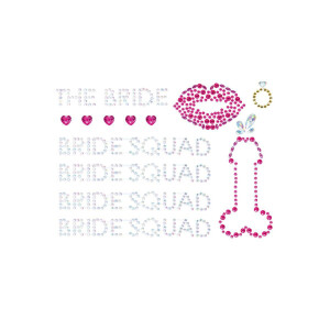 Bride Squad Bodyjewels Sticker - MULTICOLOR
